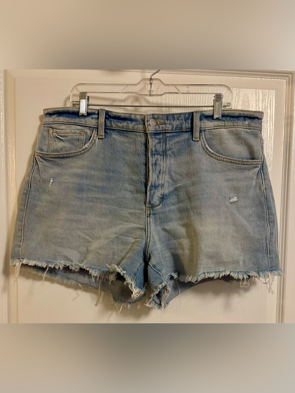 Joe's Jeans Light Blue Frayed Hem Denim Shorts